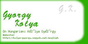 gyorgy kolya business card